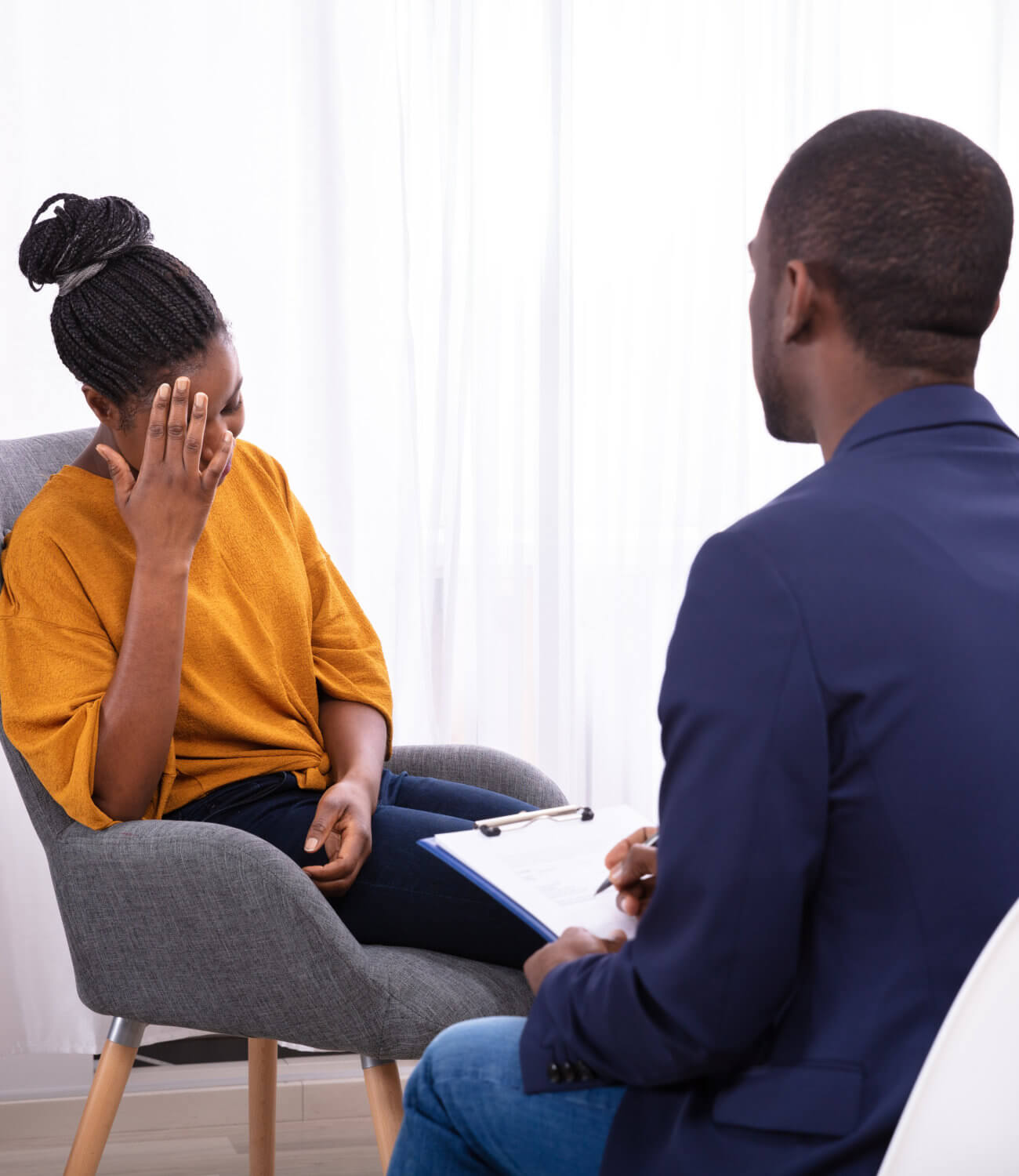 man and woman sitting
