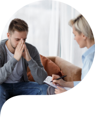 Man Telling About Unhappy Life