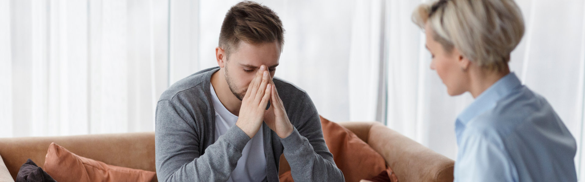 Man Telling About Unhappy Life