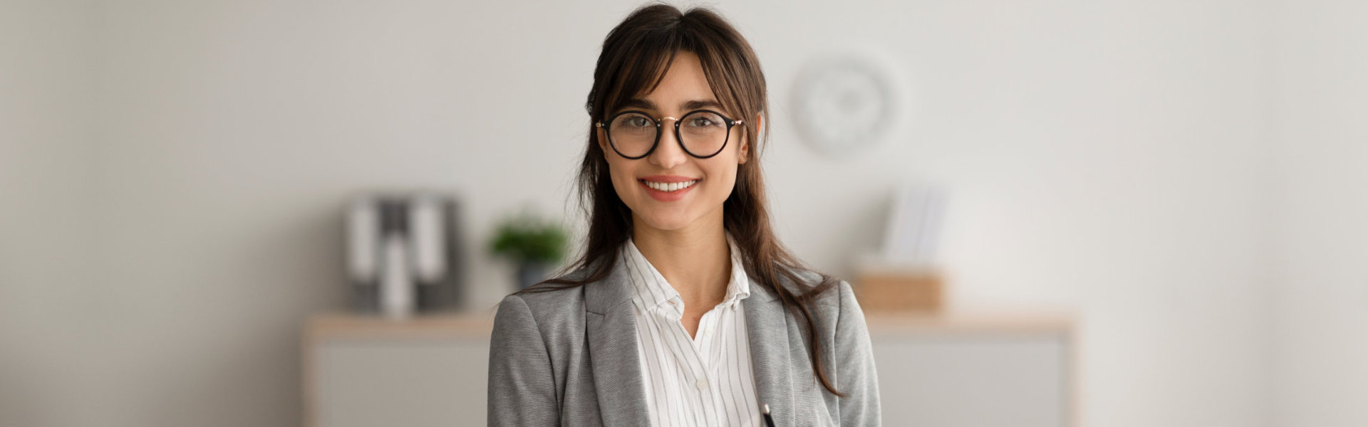 adult lady staff smiling